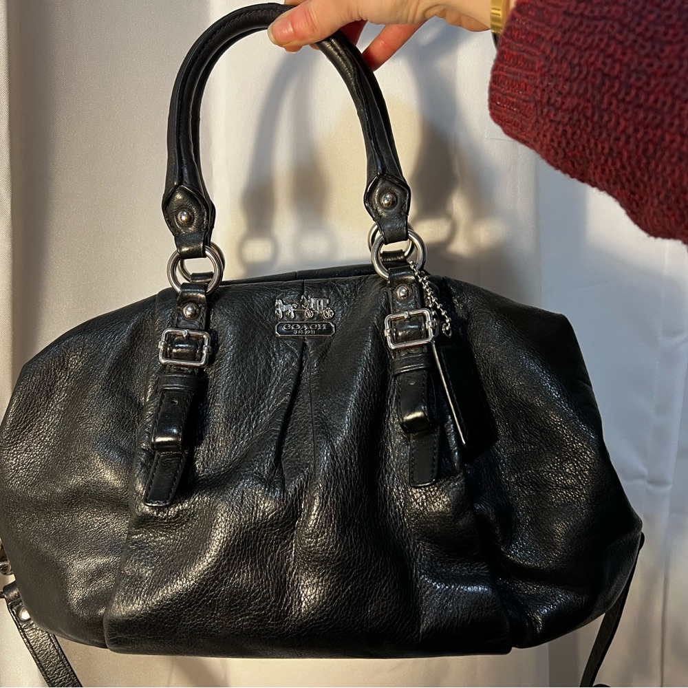 Authentic Coach Leather Bowler Bag